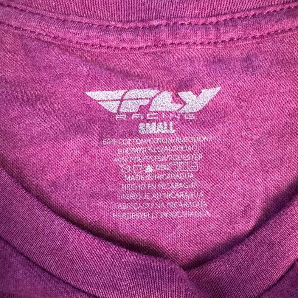Women's Purple Fly Racing Tee Size Small. - Picture 3 of 4